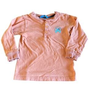 H&M size 3-4yr Orange Long Sleeve Henley Knit Top